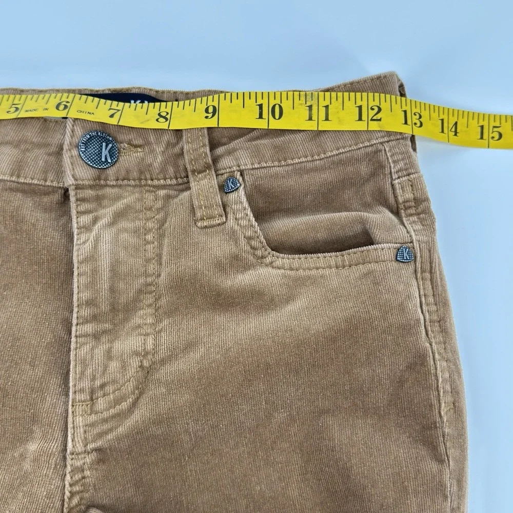 Kut From The Kloth Diana Skinny Corduroy Pants Brown Stretch Women's Size 00 Y2K